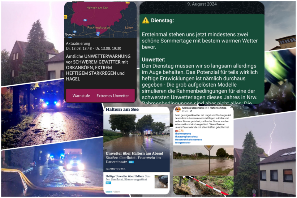 Unwetter über Haltern am See