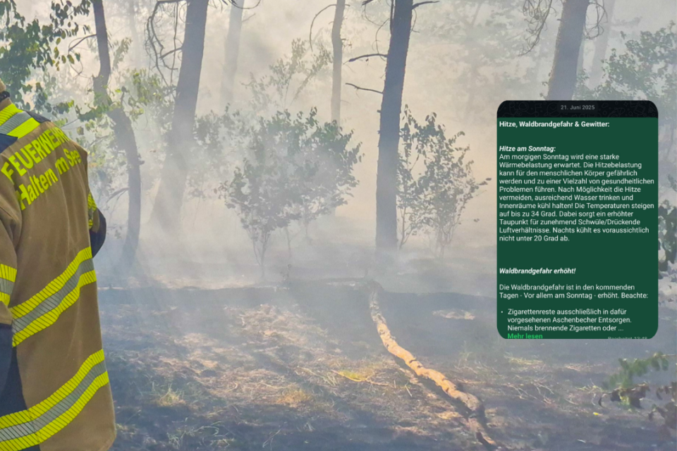 Waldbrand in Haltern am See 2024